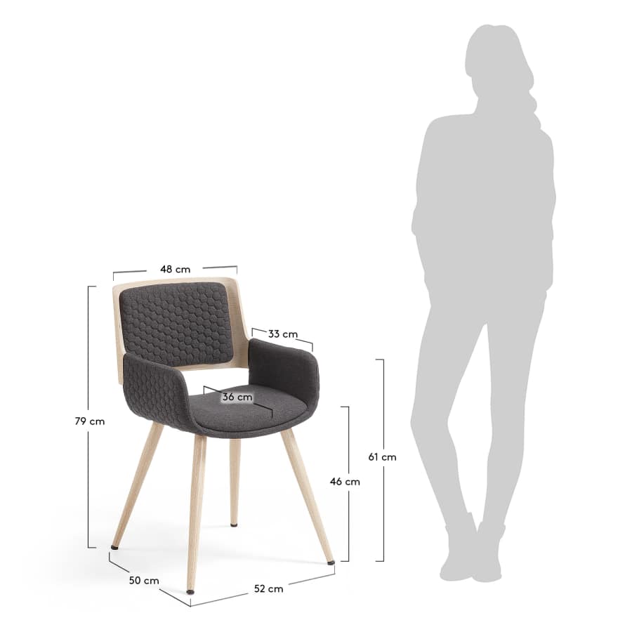 Dark grey Angie chair