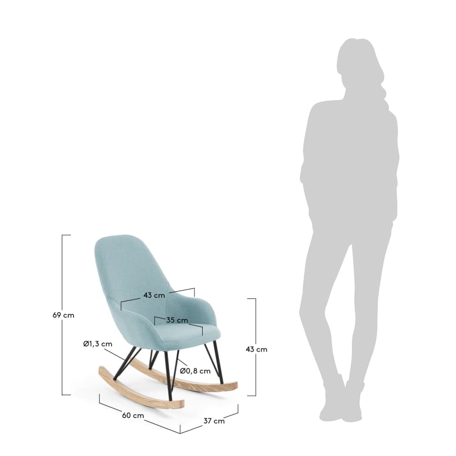 Joey Schommelstoel voor kinderen turquoise