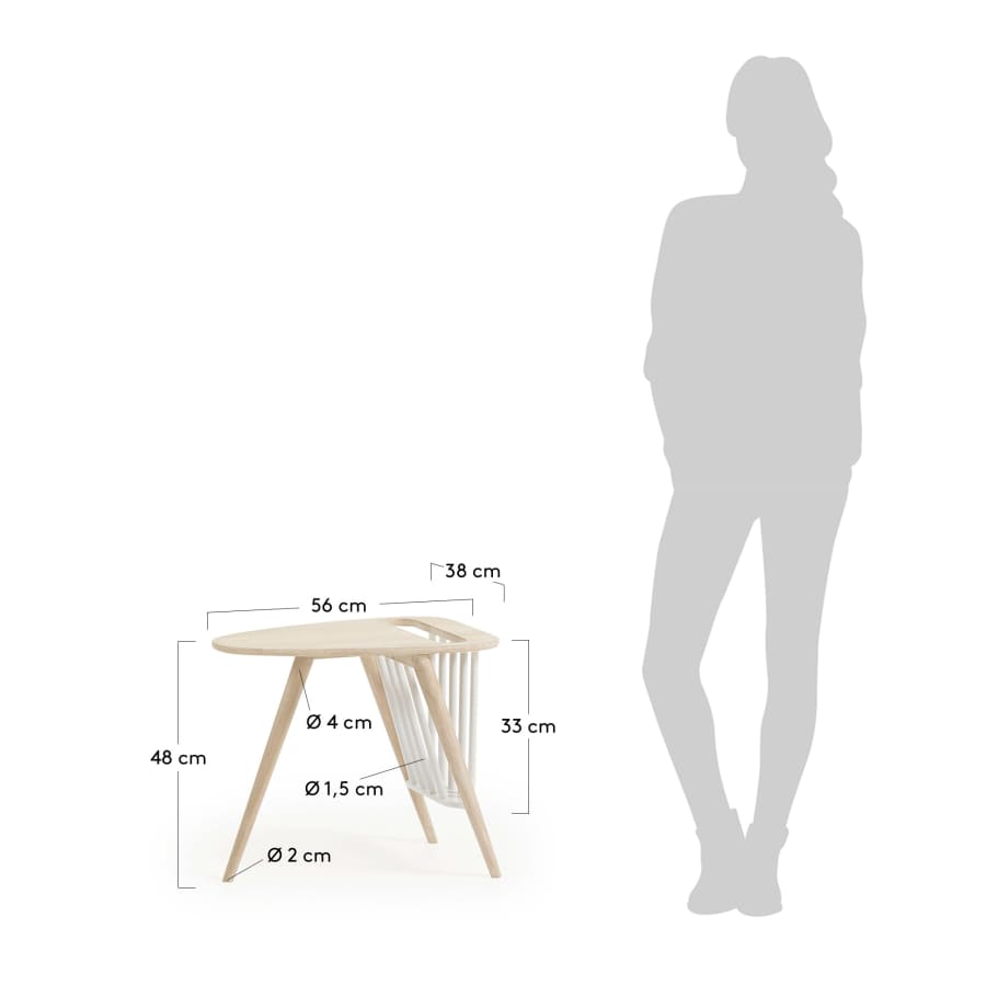 Hatt Beistelltisch 56 x 38 cm