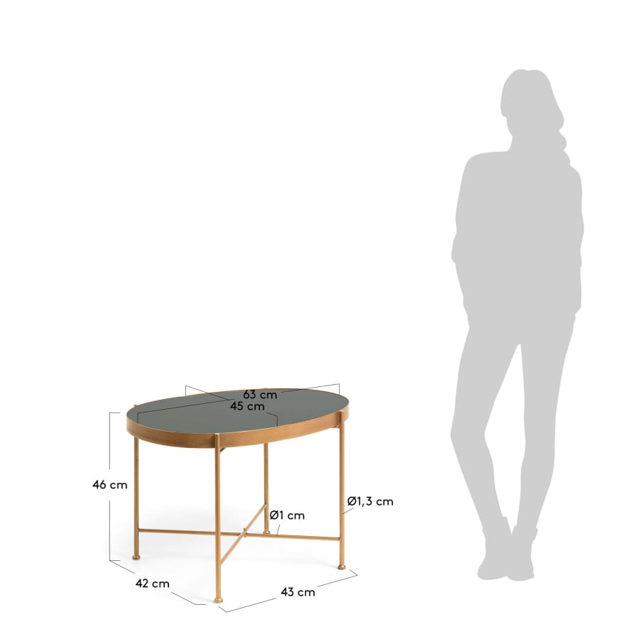 Gold Marlet side table Ø 45 x 63 cm