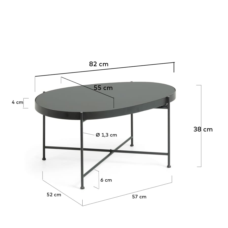 Black Marlet coffee table 82 x 55 cm