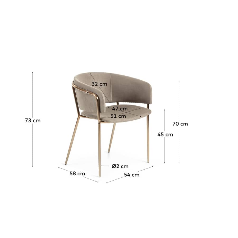 Taupe Runnie armchair