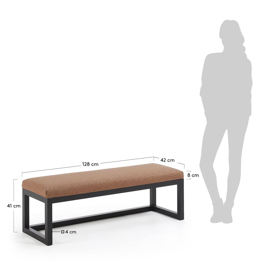 Loya Sitzbank, dunkler Kork 128 cm