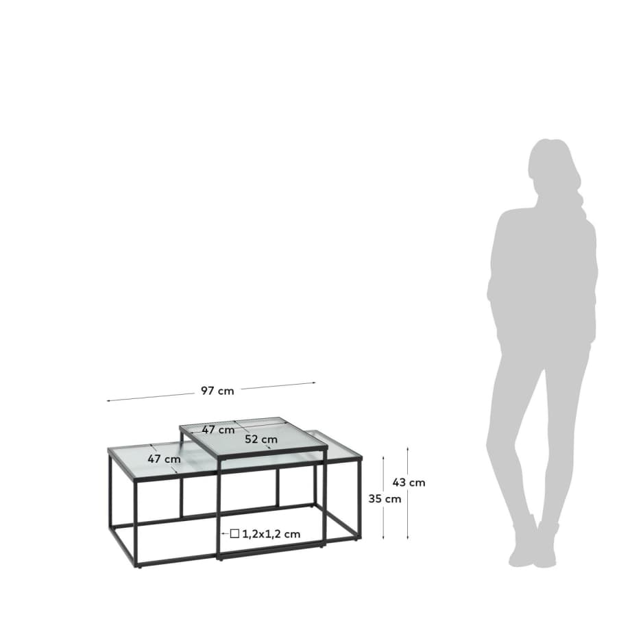 Set Akemi van 2 salontafel