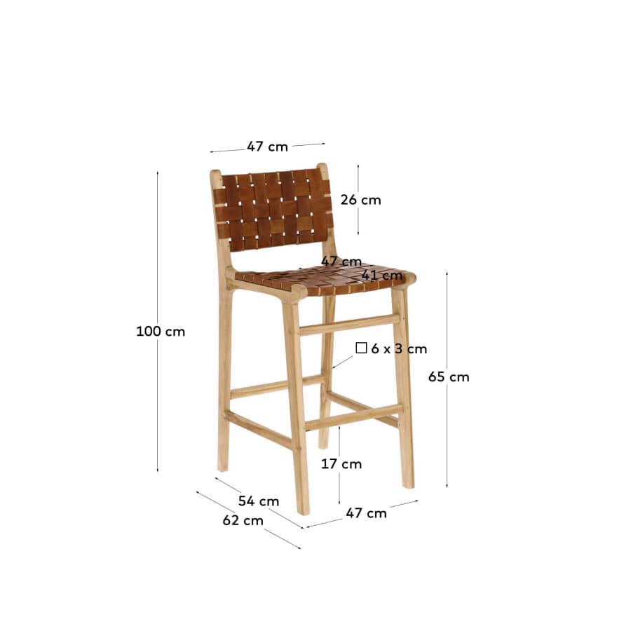 Calixta 65 cm high stool