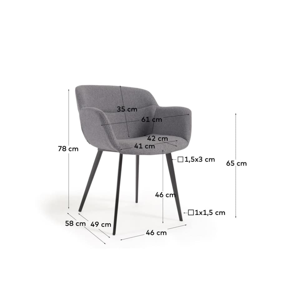 Dark grey Nadya chair