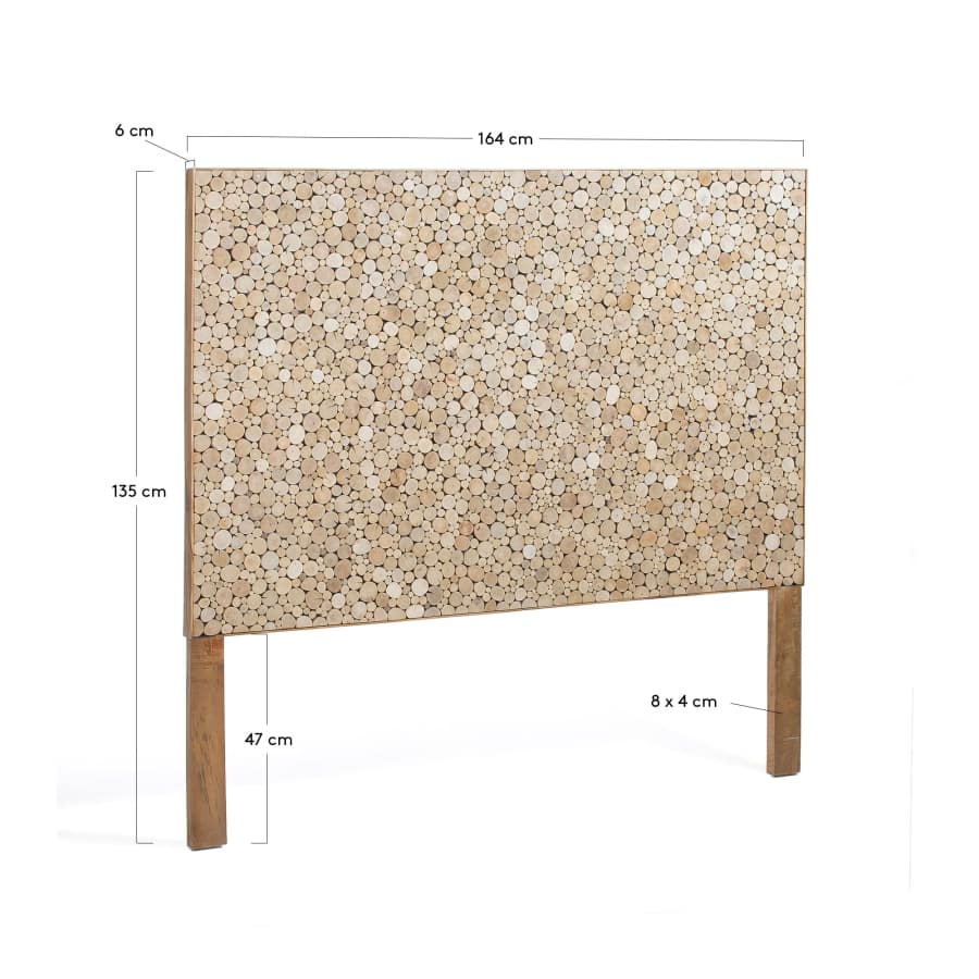 Tête de lit Kron, 164x135 cm bois naturel