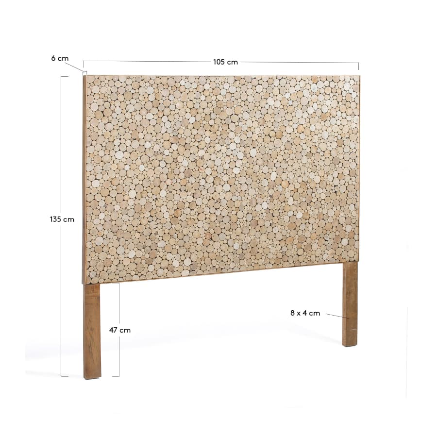Kron headboard, 105x135 cm natural wood
