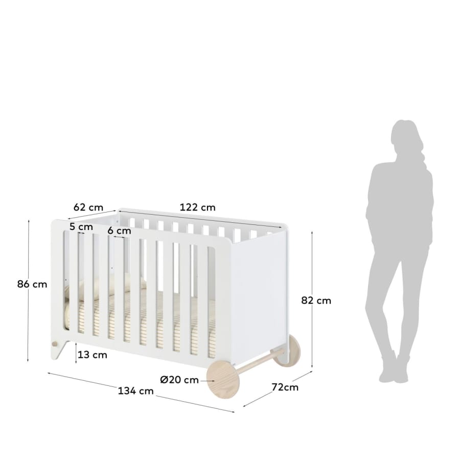 Lit bébé Nunila 60 x 120 cm FSC 100 %