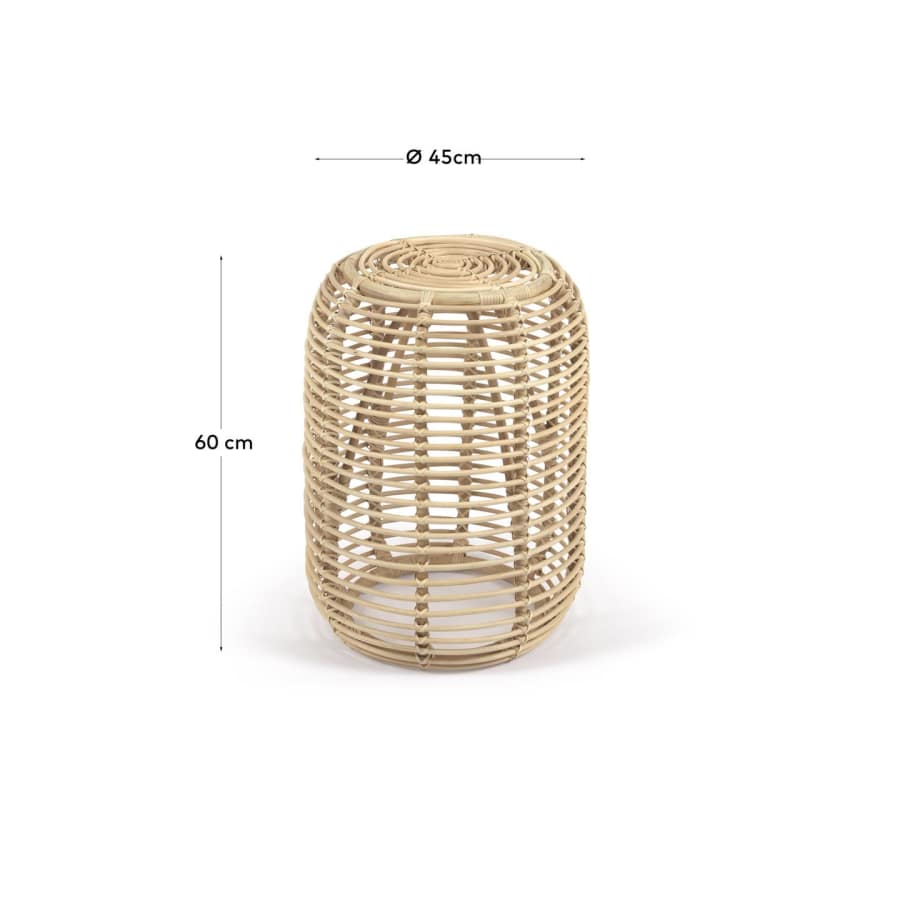 Round Kohana side table in rattan with natural finish Ø 45 cm