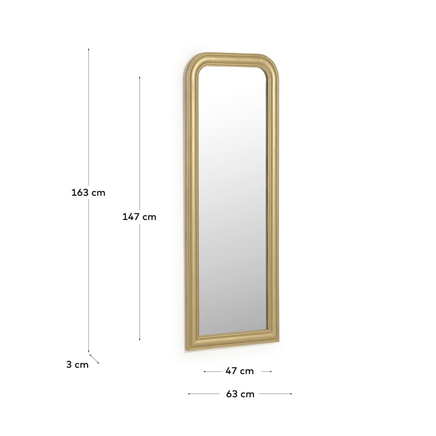 Specchio Adinoshika dorato 63 x 163 cm