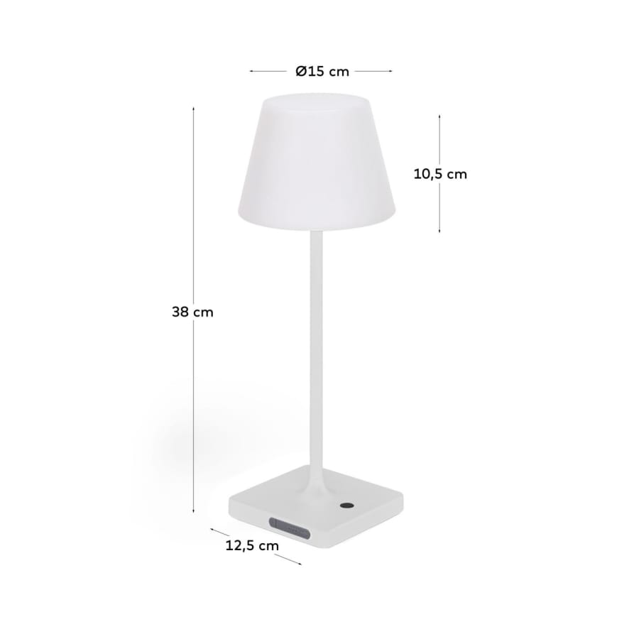 Outdoor Aluneytable lamp in white finish