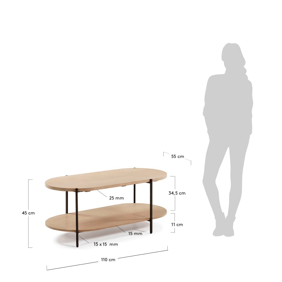 Palmia coffee table 110 x 55 cm