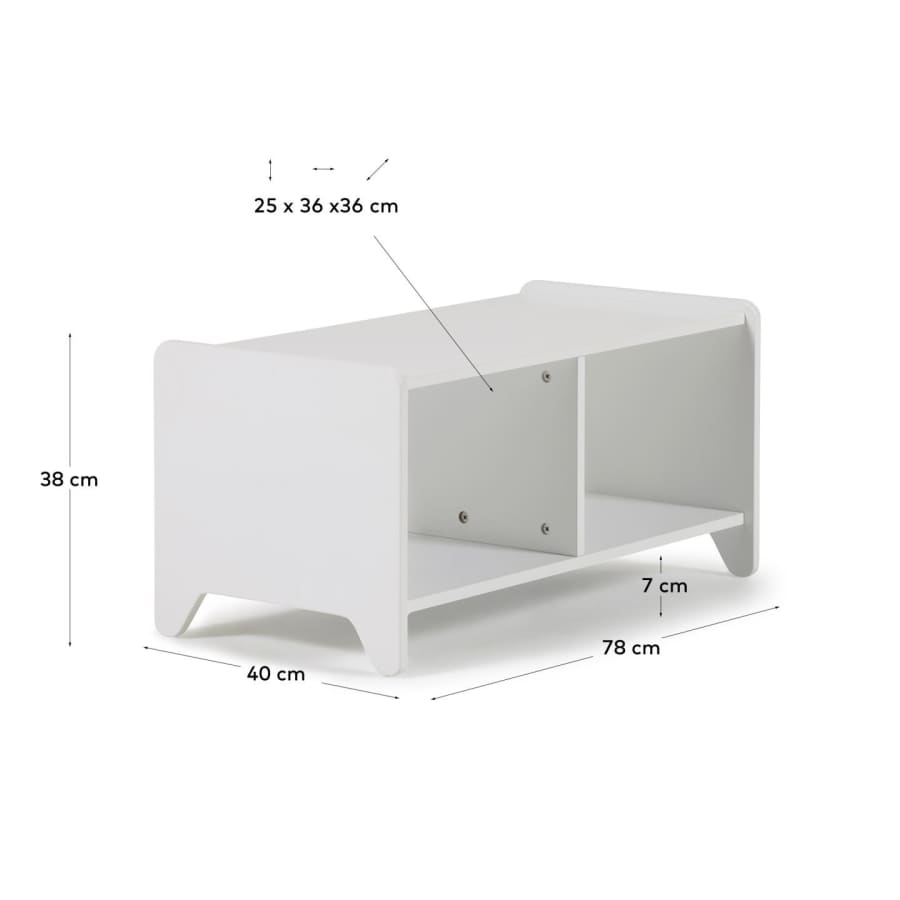 Meuble de rangement Nunila MDF blanc 78 cm