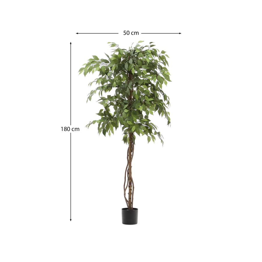 Ficus artificiel avec pot noir 180 cm