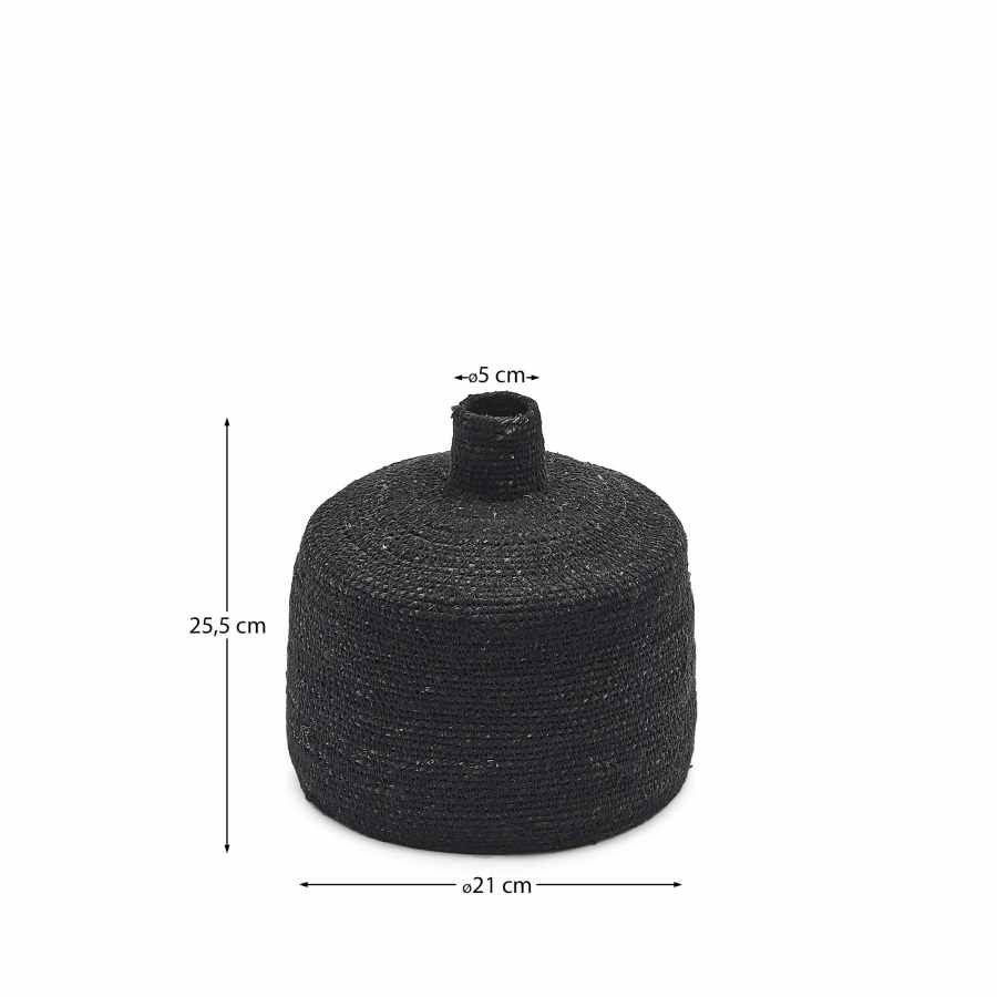 Salinas vase made of natural fibres with a natural finish 20 cm