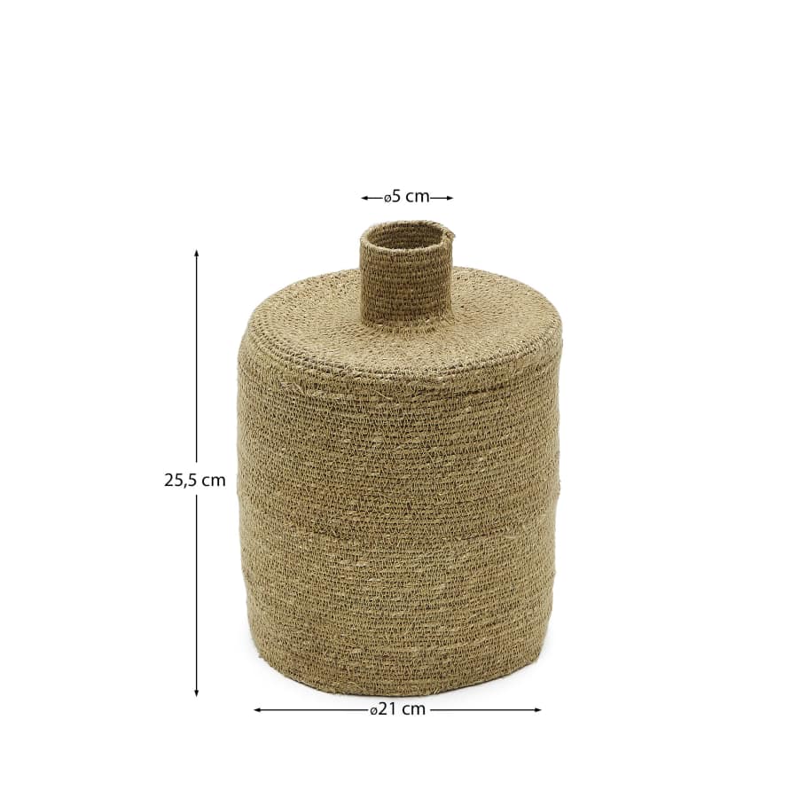 Salinas vase made of natural fibres with a natural finish 30 cm
