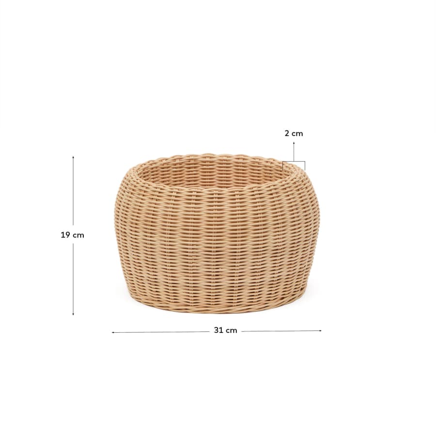 Zilna rattan vase 19cm