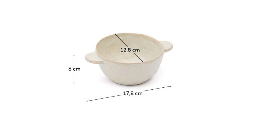 Zunel beige ceramic bowl