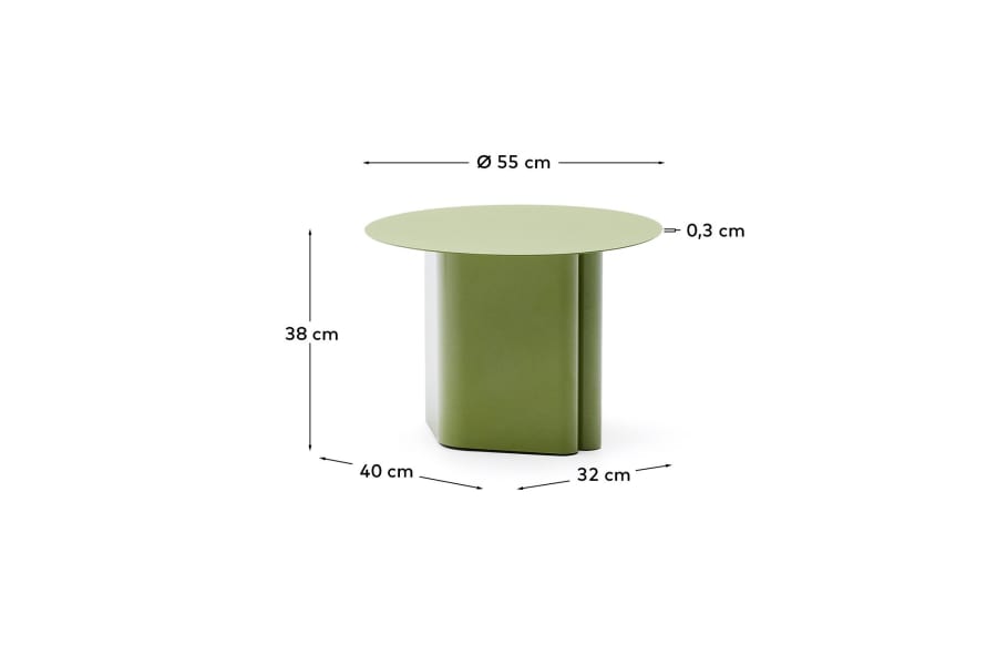 Arvin green iron side table Ø 55cm