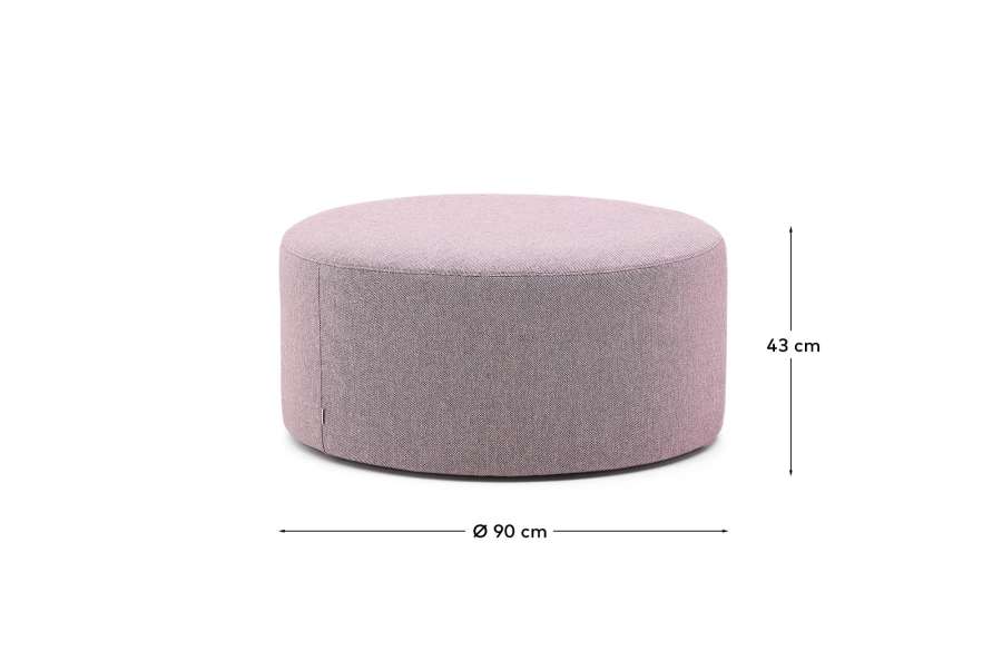 Fußablage mit abnehmbarem Bezug Kaeli violett Ø 90 cm