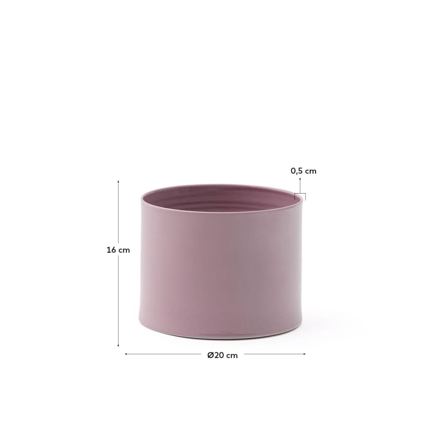 Vase Elova aus Keramik lila 16 cm