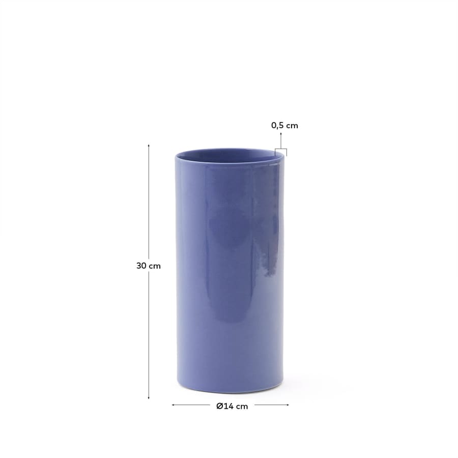 Vase Elova en céramique violette 30 cm