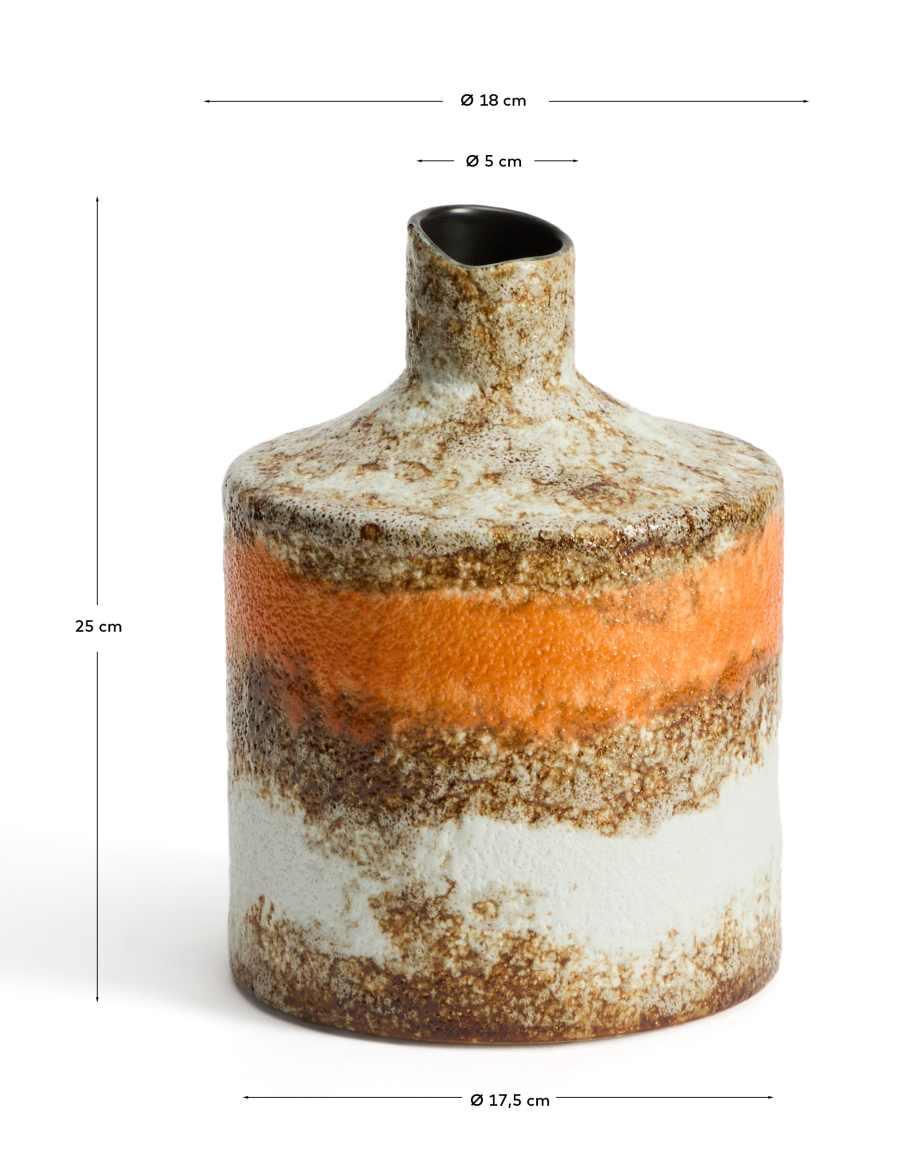 Estin multicolour ceramic vase 25 cm