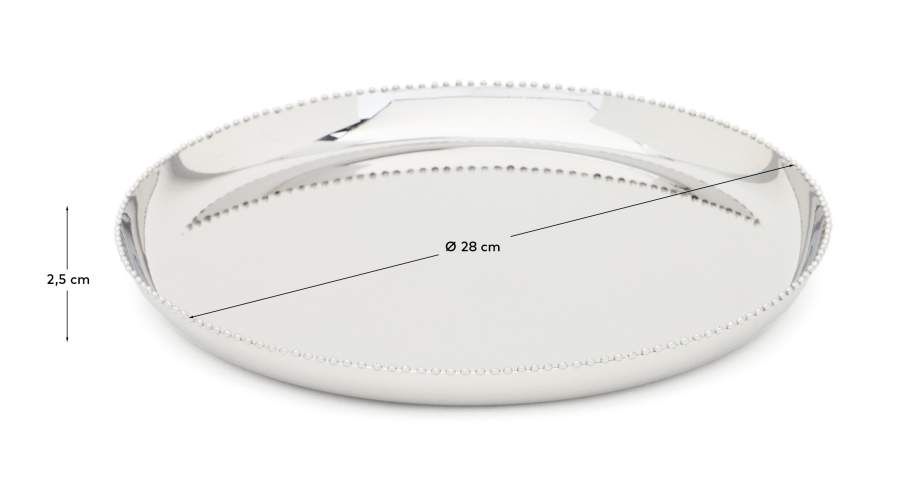 Nirela stainless steel tray Ø 28cm