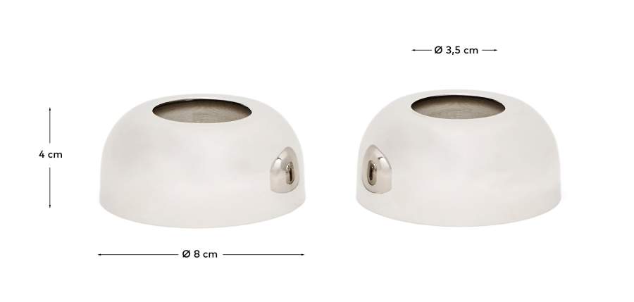 Nirela set of 2 stainless steel egg cups