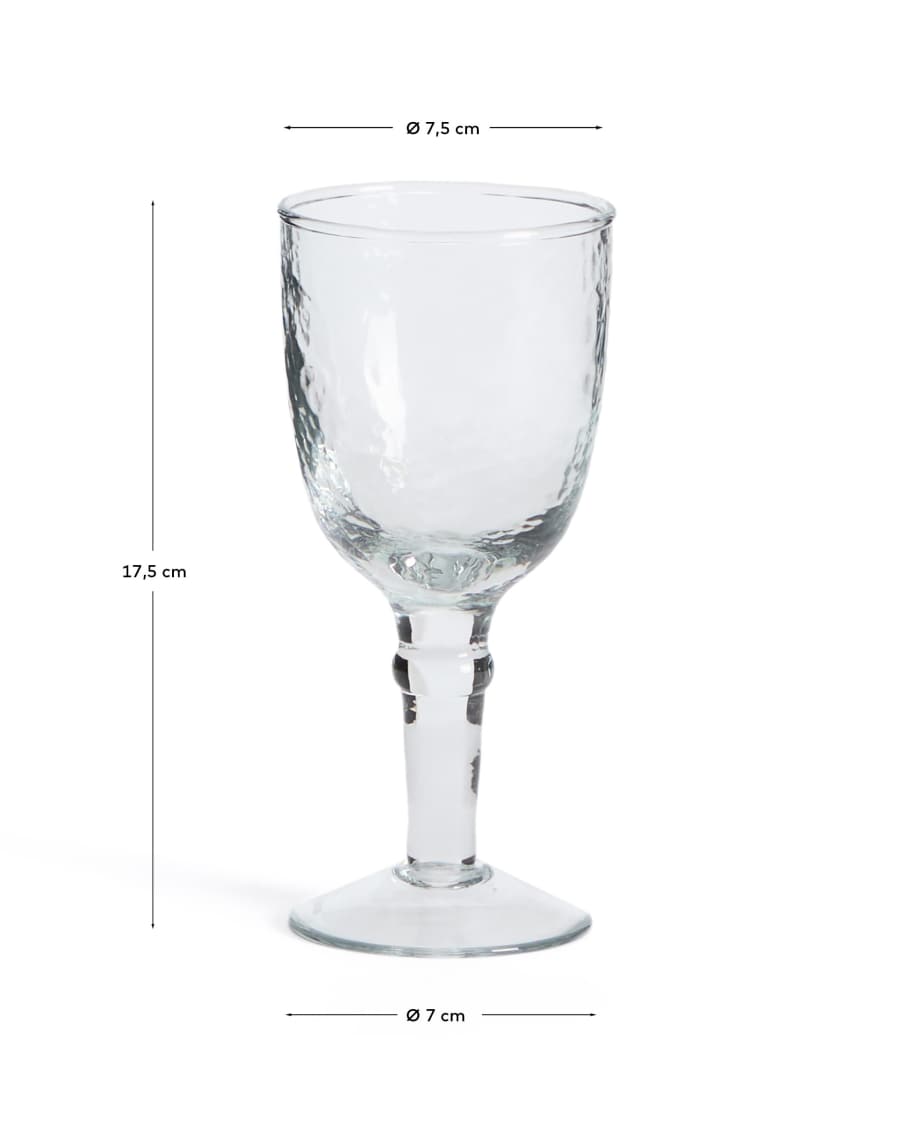 Vinea wine glass made of transparent recycled glass