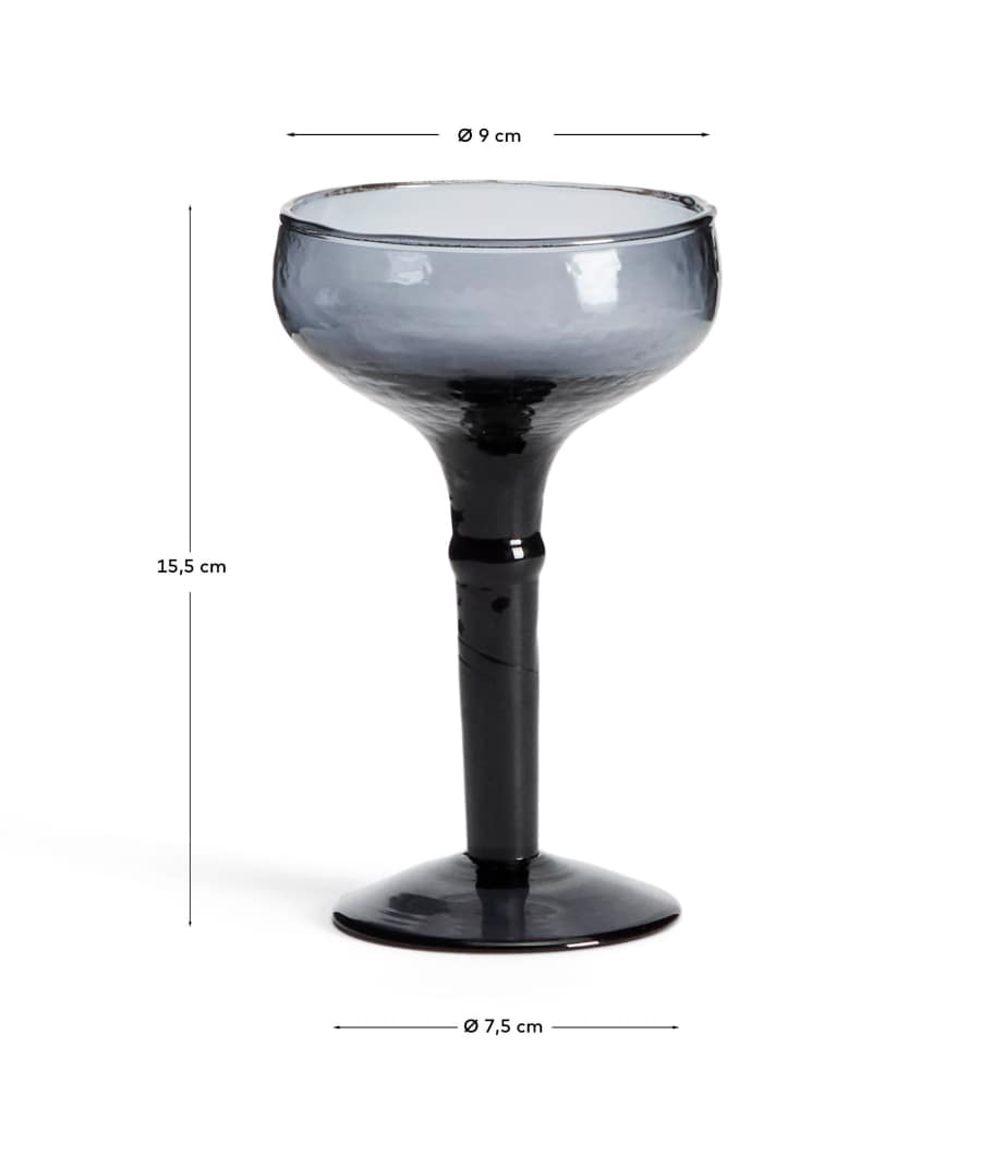 Vinea wine glass made of blue recycled glass