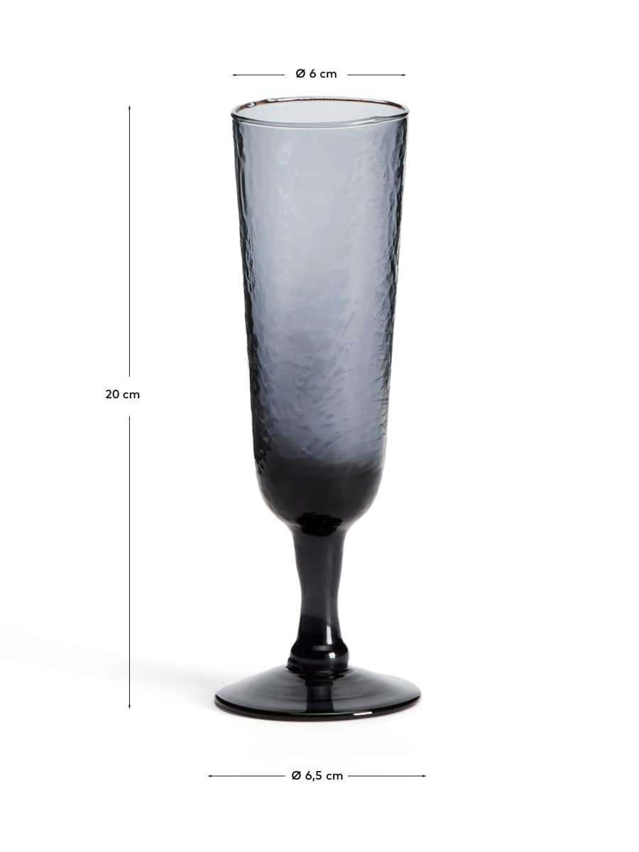 Sileia wine glass made of blue recycled glass