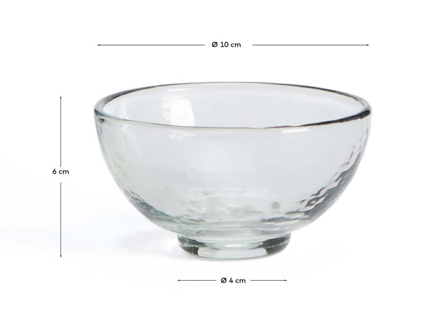 Sileia small bowl made of transparent recycled glass