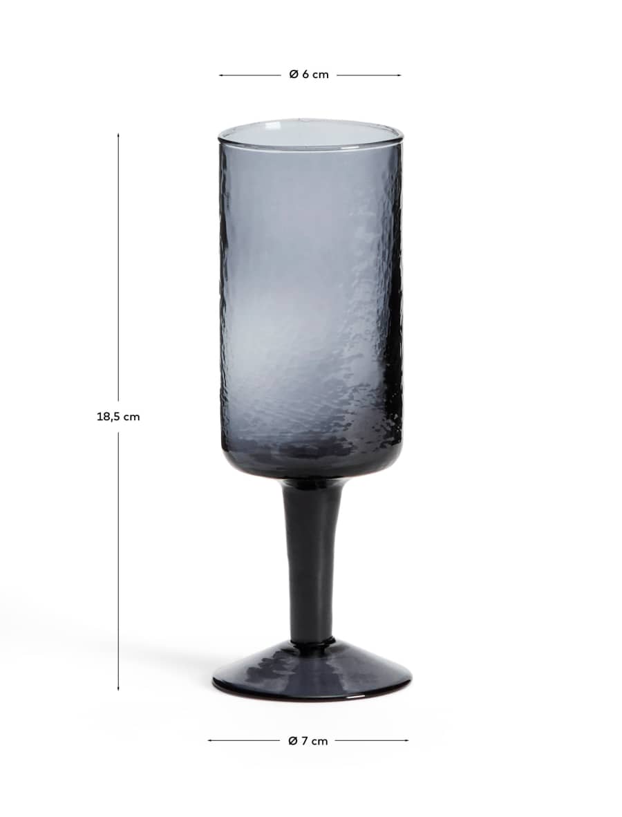 Obila wine glass made of blue recycled glass