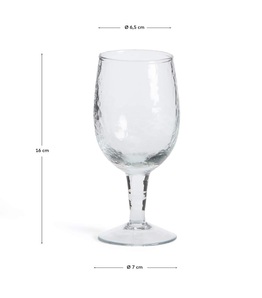 Sileia wine glass made of transparent recycled glass