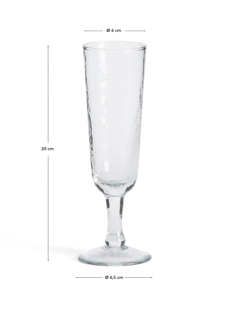 Sileia wine glass made of transparent recycled glass