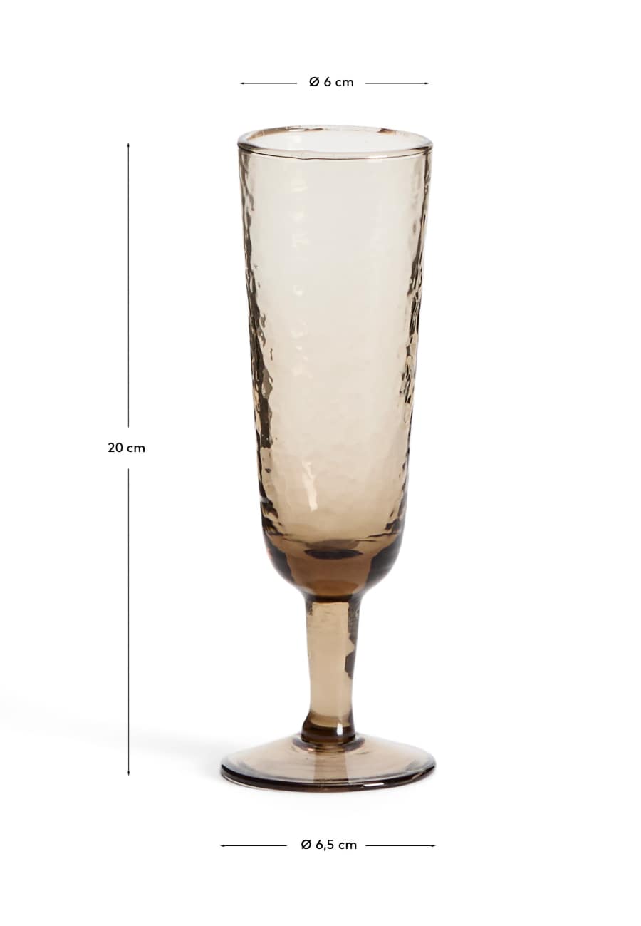 Sileia wine glass made of brown recycled glass