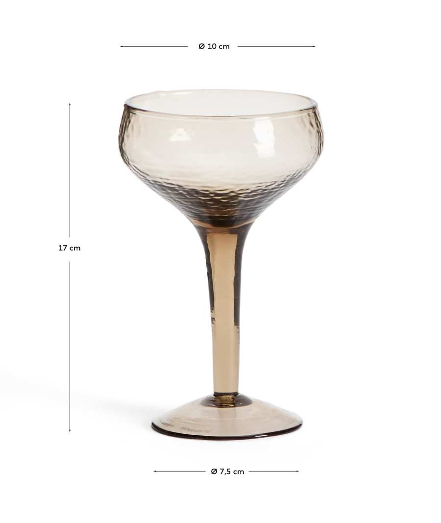 Sileia wine glass made of brown recycled glass