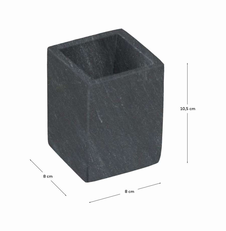 Aixa Zahnbürstenhalter schwarzer Marmor
