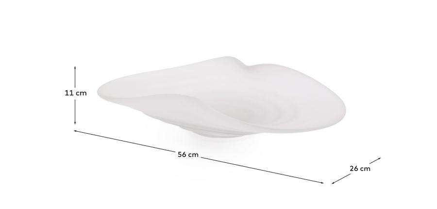 Centrotavola Ondaro in vetro smerigliato 11 cm