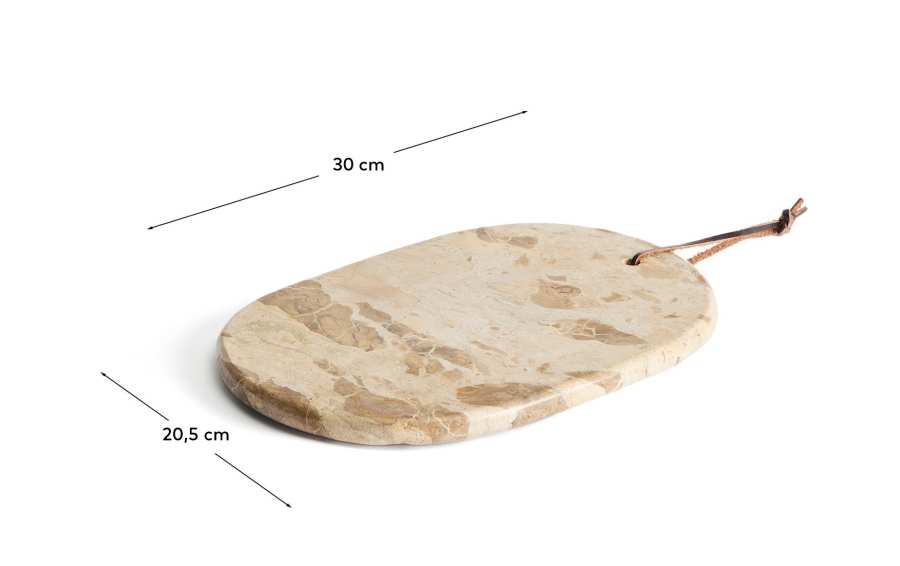 Δίσκος Orlina από μπεζ μάρμαρο 30 x 20 εκ.
