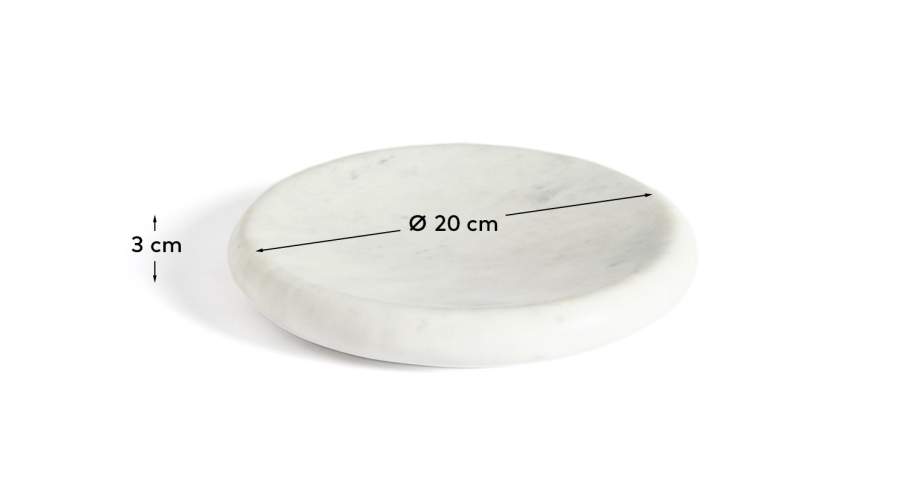 Safata Obena de marbre blanc Ø 20 cm