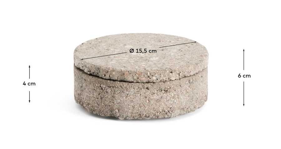 Mirani decorative stone box Ø 15 cm