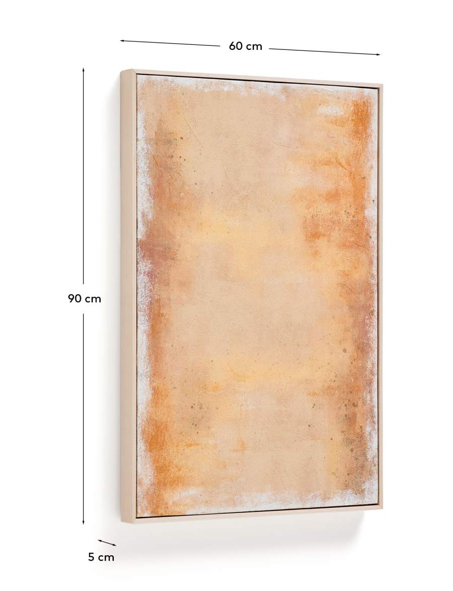 Selnar yellow abstract picture 60 x 90cm