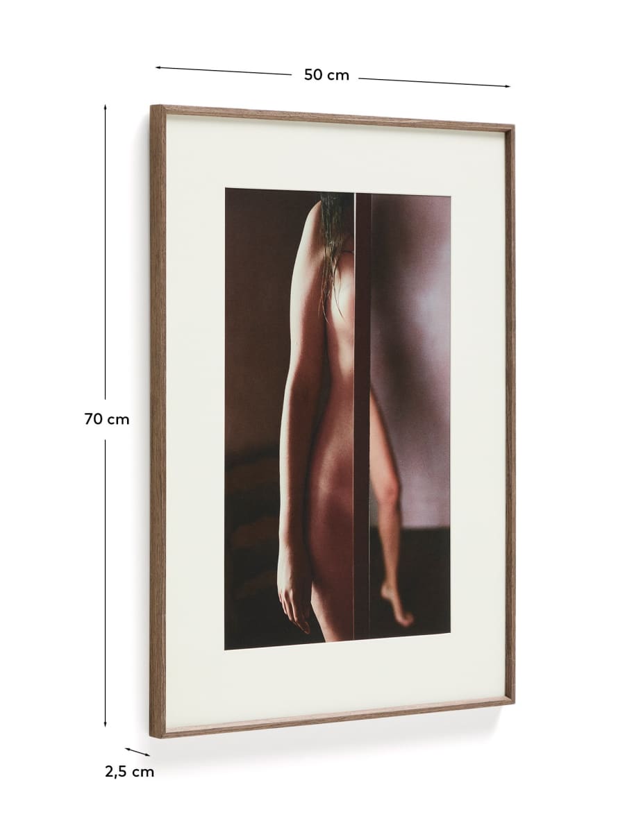 Zavira kunstwerk met foto van een vrouwelijk lichaam foto 50 x 70 cm
