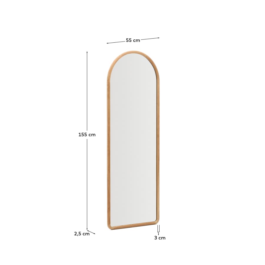 Milsa teak wood mirror 55 x 155cm FSC 100%