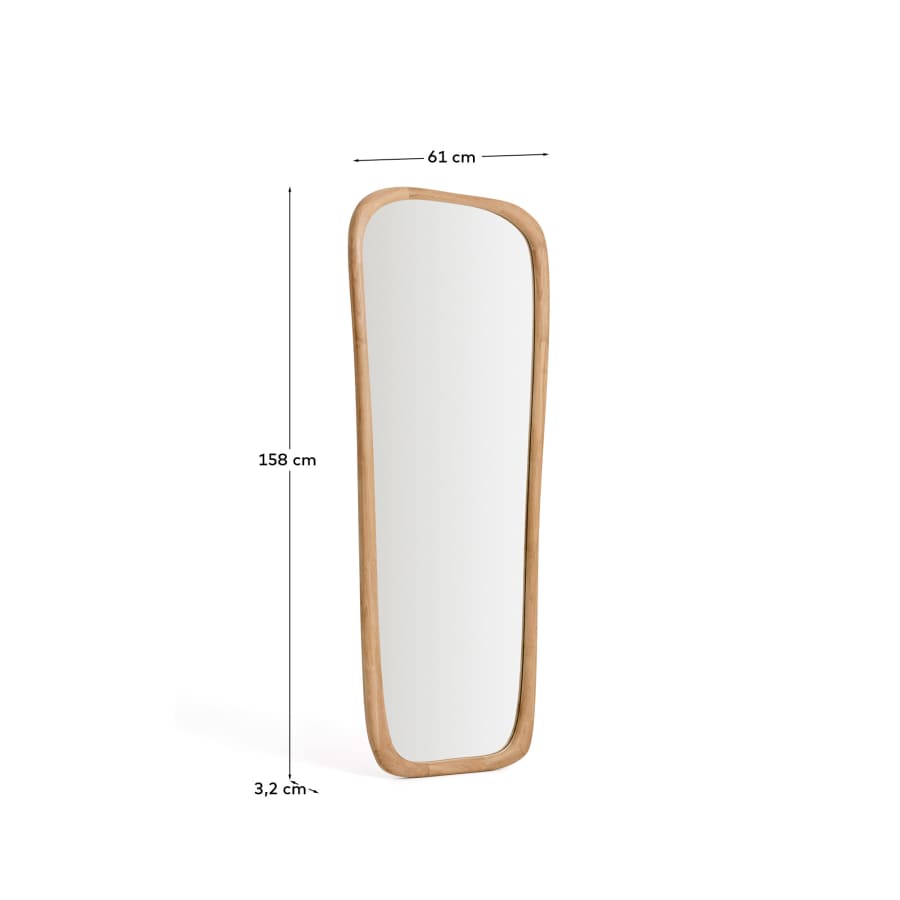 Alura teak wood mirror 158 x 61cm FSC 100%