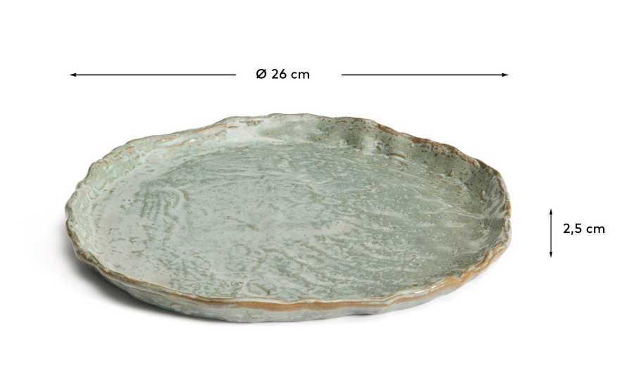 Alenia brown ceramic dinner plate