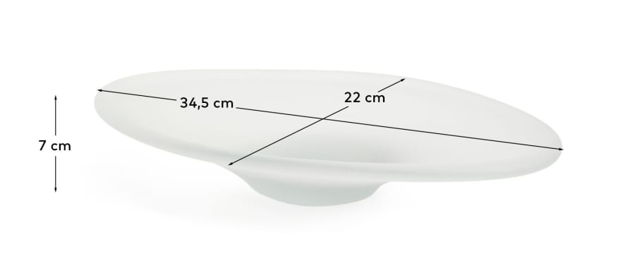 Centrotavola Vionze in vetro 34,5 x 22 cm